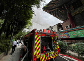 Fire at the Central Buddhist Museum building in Seoul