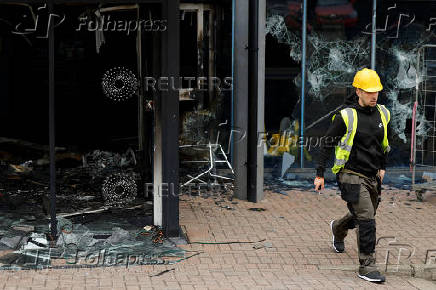 Aftermath of riots in Ballymena