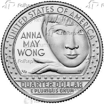 An undated proof image shows the likeness of Asian American actress Anna May Wong