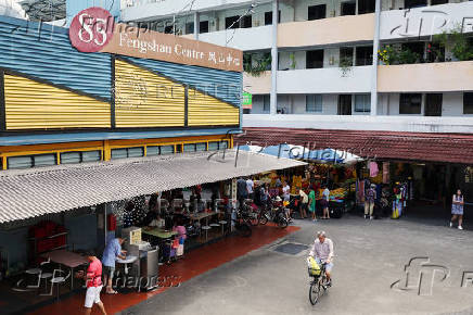 A view of Fengshan food center in Bedok, Singapore