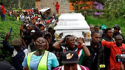 Burial of Boniface Kariuki, the hawker who was shot in the head by police during protests in Muranga