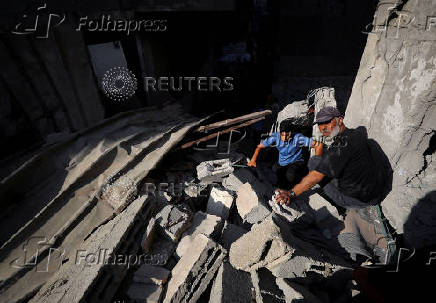 Aftermath of overnight Israeli strikes, in Gaza City
