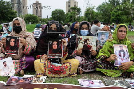 Baloch activists protest demanding release of jailed leader in Islamabad
