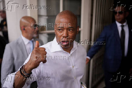 New York City Mayor Eric Adams endorsed  by members of the law enforcement for re-election in New York