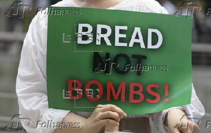 Protest in Seoul in support of the Palestinian people