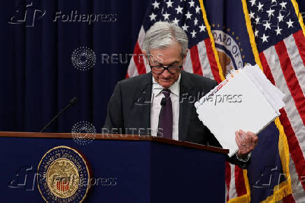 U.S. Federal Reserve Chair Jerome Powell holds a press conference, in Washington