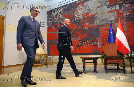 Austria's Chancellor Christian Stocker visits Serbia