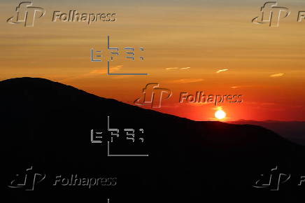 Sunset view over the Polish Tatra Mountains