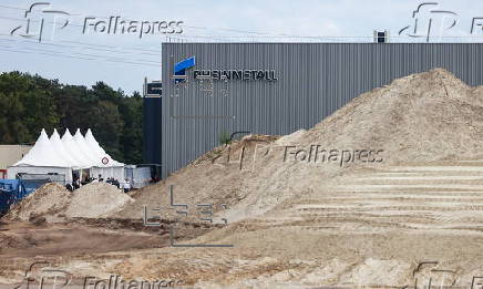 Inauguration of Rheinmetall's new artillery factory in northern Germany