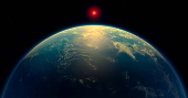 Illustration shows a hycean world
