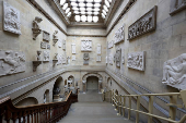 The renovated Grand Staircase at Castle Howard is unveiled following a major restoration of the castle, in York