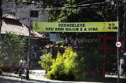 Campanha Maio Amarelo na zona norte de São Paulo