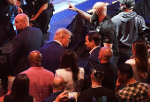 U.S. President Trump attends the UFC 316 event, in Newark