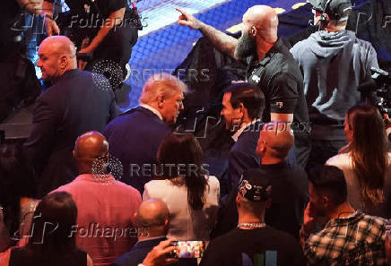 U.S. President Trump attends the UFC 316 event, in Newark