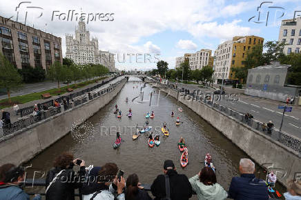 Water sports festival held in Moscow