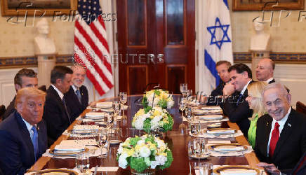 Israeli Prime Minister Benjamin Netanyahu visits the White House in Washington