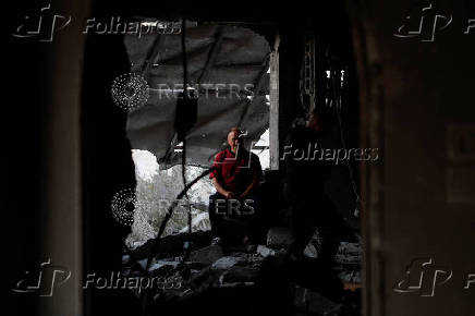 Israeli army demolishes the house of a Palestinian assailant, in Hebron