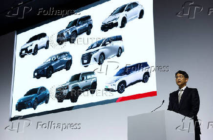 Toyota Motor holds a media briefing for the financial results in Tokyo