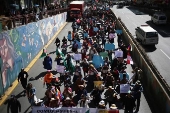 Seguidores de Morales marchan e intentan inscribir su candidatura presidencial a la fuerza