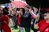 Presidential candidates attend their election campaign rallies