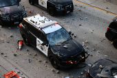 Protest following multiple detentions in downtown Los Angeles