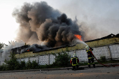 Aftermath of a Russian drone attack in Kyiv