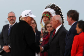 U.S. President Trump arrives in Calgary