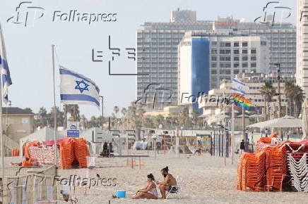 Tel Aviv beach amid Iranian ballistic missile threats