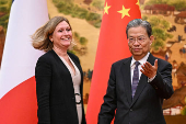 China's National People's Congress Chairman Zhao Leji meets with President of the French National Assembly Yael Braun-Pivet, in Beijing