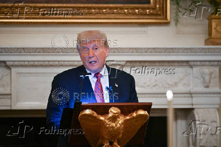 U.S. President Trump hosts a dinner with Republican Senators at the White House in Washington