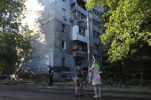 Aftermath of a Russian drone attack in Odesa
