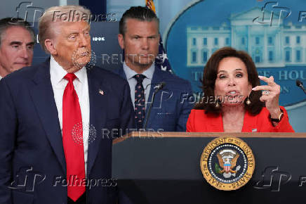 U.S. President Trump meets members of the media at the White House in Washington, D.C