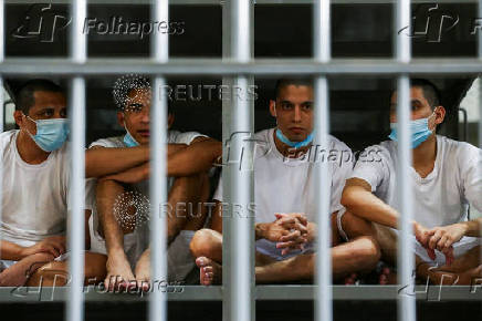 FILE PHOTO: Media tour at CECOT prison in Tecoluca