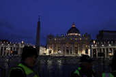Pope Francis lies in state in St. Peter's Basilica at the Vatican