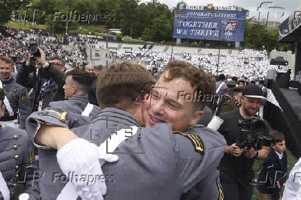 US President Trump delivers commencement address at US Military Academy