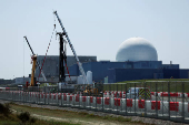 Construction works on the site of the new Sizewell C nuclear power plant in Suffolk England.