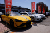 A used Xiaomi SU7 Ultra is parked at a used car market in Beijing