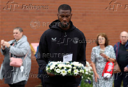 Tribute to Liverpool's Portuguese soccer player Diogo Jota, who died in a car crash near Zamora, Spain