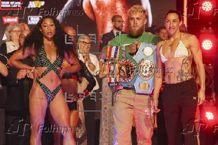 Boxers weigh-in before Taylor vs Serrano boxing match
