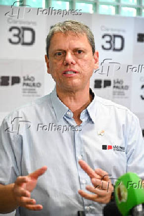 Coletiva do governador Tarcísio de Freitas, em Boituva