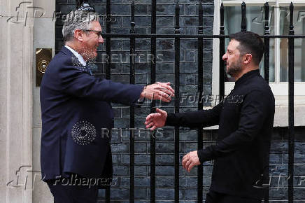 British PM Starmer and Ukrainian President Zelenskiy meet in London