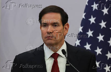 U.S. Secretary of State Marco Rubio and Mexico's Foreign Minister Juan Ramon de la Fuente attend a press conference, in Mexico City