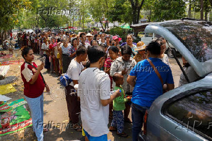 Aftermath of a strong earthquake, in Mandalay