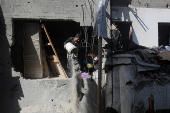 Aftermath of an Israeli strike in Jabalia