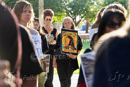Protest to stop the sale of Oak Flat, land considered sacred by the Apache, to Resolution Copper in Phoenix, Arizona