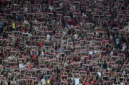 Partida entre Flamengo x LDU válida pela Copa Libertadores 2025.