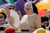 Pope Leo XIV leads the mass for the Jubilee of the Ecclesial Movements, at the Vatican