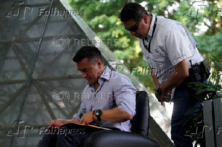 Ecuador's President and presidential candidate Daniel Noboa campaigns ahead of run-off, in Guayaquil