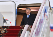 Chinese President Xi Jinping arrives in Moscow ahead of Victory Day celebrations