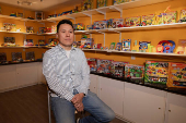CEO Jason Cheung of toy manufacturer Huntar Company Inc poses in Union City